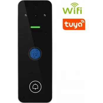 Přístupový systém 2MPx WIFI P2P TUYA videozvonek s biometrickou a RFID čtečkou | ZONEWAY V4-F