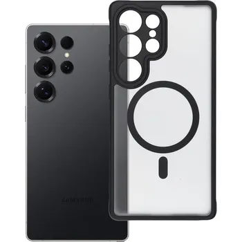 Náhradní kryt pro mobilní telefon Kryt Full Matte Mag Cover Case s Magsafe Samsung Galaxy S25 Ultra black