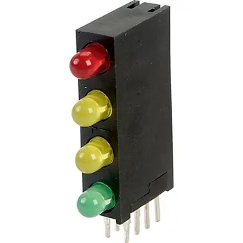 LED panel Kingbright L-7104SB / 1I2Y1GD plochá LED zelená, červená, žlutá