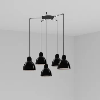 VENICE 200 závěsné svítidlo 5x žárovka, černá - FARO