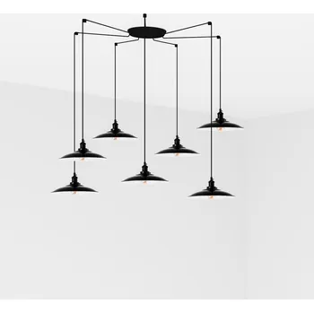 LANG závěsné svítidlo, černá, 7L - FARO