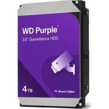 Počítač WESTERN DIGITAL WD Purple/4TB/HDD/3.5"/SATA/5400 RPM/Fialová/3R WD44PURZ