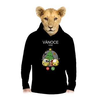 Chlapecká mikina Bastard Vánoce volají dětská mikina klokanka Black