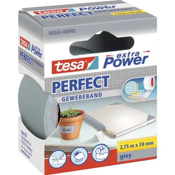 Izolační páska tesa PERFECT 56343-00040-03 páska se skelným vláknem tesa® Extra Power šedá (d x š) 2.75 m x 38 mm 1 ks