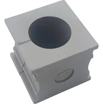 TRU COMPONENTS ELT 13 s drážkami 14 mm, elastomer, šedá, 1 ks