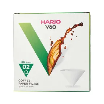 Filtr do kávovaru Hario papírové filtry pro V60-02 - 40 ks - bělené [VCF-02-40W]