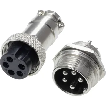 Pollin 453554 kulatý konektor DIN, 1 sada