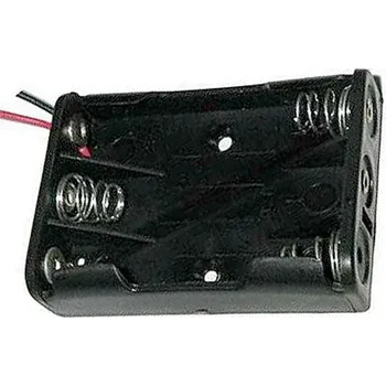 Držák baterie Pouzdro baterie R03x3 vedle sebe s vývody 15cm