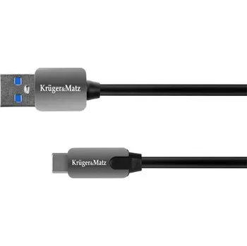 Prodlužovací kabel Kabel KRUGER a MATZ KM0347 USB 3.0/USB-C 0,5m Black