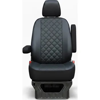 Autopotah KOŽENÝ POTAH NA MÍRU PRO SEDADLO ŘIDIČE DODÁVKY VW TRANSPORTER T5 2003-2015