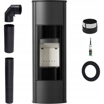 Krbová kamna KAMNA STOJÍCÍ OCELOVÁ KAMNA AB ENYO RW HIGH SET