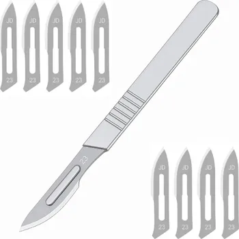 Pracovní nůž Skalpel ABC-RC s chirurgickými čepelemi typ 23, 10 ks