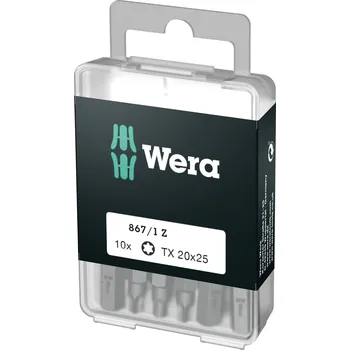 Bit Wera 867/1 Z DIY SiS 05072406001 bit Torx T 10 nástrojová ocel legováno, vysoce pevné D 6.3 10 ks