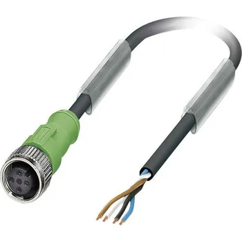 Phoenix Contact SAC-4P- 3,0-PUR/M12FS upravený zástrčkový konektor pro senzory - aktory, 1668111, piny: 4, 3.00 m, 1 ks