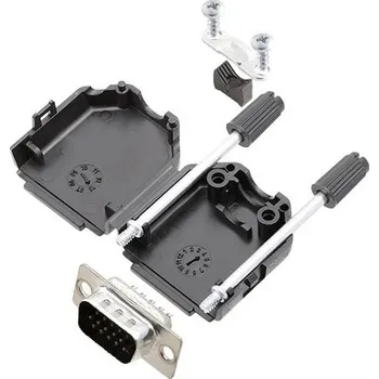 TRU COMPONENTS TCDPPK09BKHDP15K 7709052K sada D-SUB kolíkové lišty 180 ° Pólů: 15 pájecí kalíšek 1 ks