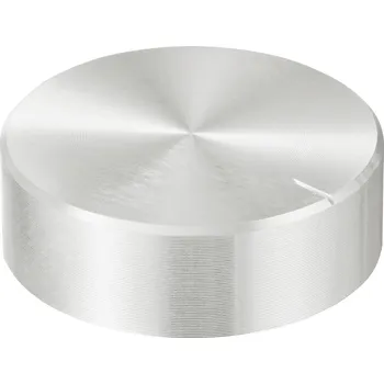 TRU COMPONENTS TC-11696512 otočný knoflík s označením stříbrná (Ø x v) 40 mm x 13 mm hliník, plast 1 ks