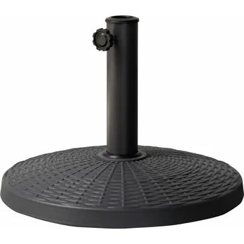 Slunečník Podstavec pro slunečník Aktive Ocel Polyesterová pryskyřice Černá (Ø 3,8 - Ø 4,8 cm) (44,5 x 33 cm) (10 kg)
