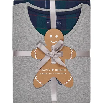 Dámské noční prádlo Happy Shorts Grau/ Dunkelgrün 2914398 S