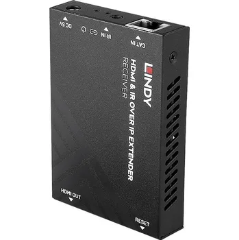 LINDY HDMI a IR über IP Receiver RJ45 , infraport HDMI přijímač 150 m