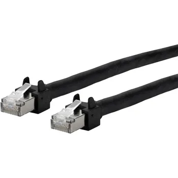 Datový kabel Metz Connect 13084F5000-E RJ45 síťové kabely, propojovací kabely CAT 5e S/UTP 5.00 m černá lze použít pro vlečení, krytí PUR, odolné proti UV záření 1 ks