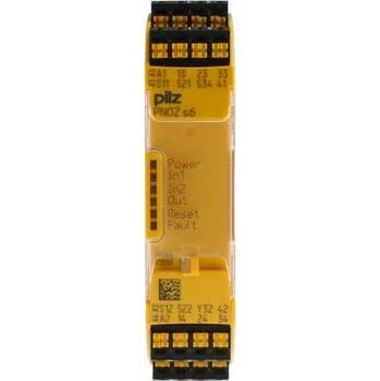 Relé EBezpečnostní relé 4 3 bezpečnostní kontakty 1 pomocné kontakty, počet kanálů: 2 kanály 24 V DC, rozsah: PNOZ s6