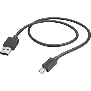 Prodlužovací kabel Hama Nabíjecí kabel USB USB 2.0 USB-A zástrčka, USB Micro-B zástrčka 1.00 m černá 00201584