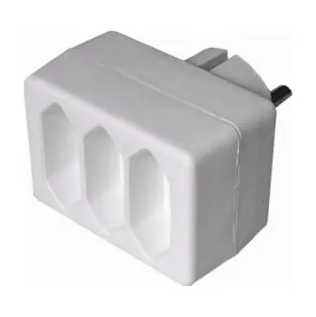 Solight rozbočka, 3x 2,5A, bílá - P81