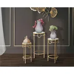 Sada odkládacích stolků Mahaskah 33 cm zlatá