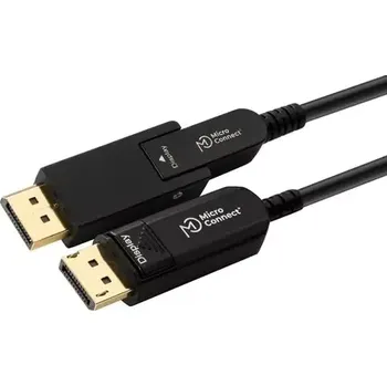 Video kabel MicroConnect Premium Optic Fiber Kabel Mini DisplayPort 1.4 (M) - DisplayPort (M) 15m černá (DP-MMG-1500MBV1.4OP)