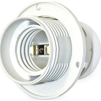 Instalační objímka pro žárovky se závitem E27 bílá vnější závit