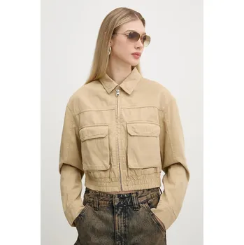 Pánská větrovka Džínová bunda Hugo Blue 50530800 béžová 80X, vel. 40