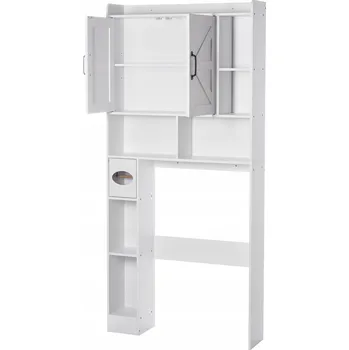 Koupelnový nábytek SucceBuy Police do koupelny 4 patra Nosnost 30 kg s nastavitelnou policí, bílá