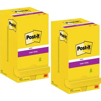 Samolepící bloček Post-it samolepící poznámka 654SSCYP12 plus 12 76 mm x 76 mm žlutá 24 ks