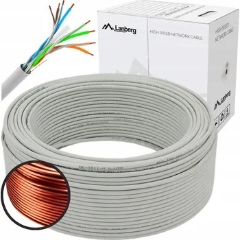 Síťový kabel Šroubovák Lanberg U/UTP kat. 6 50 m