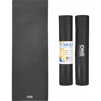 podložka na cvičení Fitness podložka na cvičení One Fitness YM02 Černá 6mm Jóga Aerobik PVC