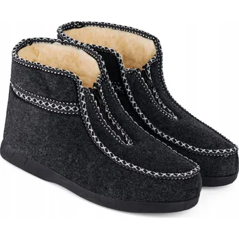 Dámské pantofle HORSKÉ FILCOVÉ PAPUČE domácí bačkory pantofle TEPLÉ NA ZIMU dárek 37