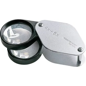 Lupa Eschenbach 1187 kapesní lupa zvětšení: 4 x, 6 x, 10 x, Velikost objektivu: (Ø) 27 mm