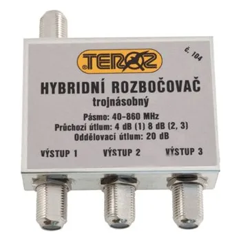 Anténní redukce Teroz anténní rozbočovač T104X
