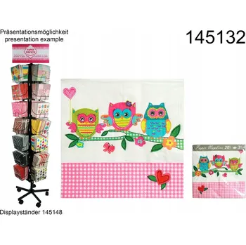 Papírový ubrousek Ubrousky sovy 3vrstvé dekorativní dárek