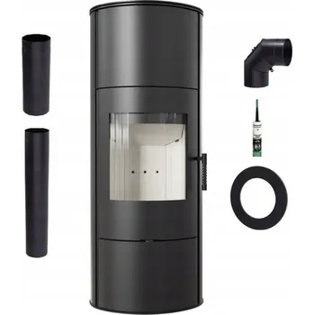 Krbová kamna Kamna KRATKI Koza ROLLO/W vysoká 150 7 kW na dřevo