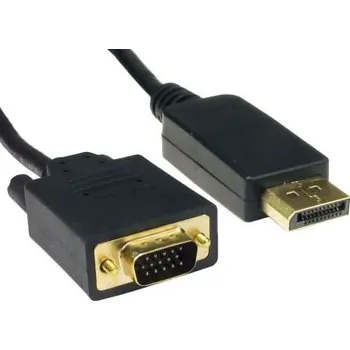 Video kabel Kabel Display Port 5m Samec DisplayPort na Zástrčkový adaptér VGA barva Černá