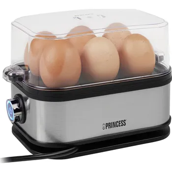 Vařič vajec Princess 01.262046.01.001 vařič vajec bez BPA, s odměrkou, indikátor stříbrná, černá