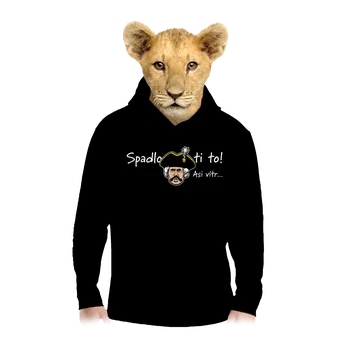 Chlapecká mikina Bastard Spadlo ti to dětská mikina klokanka Black