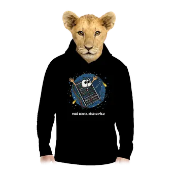 Chlapecká mikina Bastard Padá server dětská mikina klokanka Black