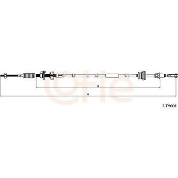 Spojkové lanko Tazne lanko, ovladani spojky COFLE 92.2.TY001