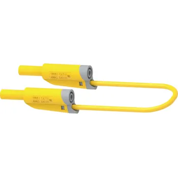 Měřicí kabel Electro PJP 2710-IEC-CD1-50J měřicí kabel lamelová zástrčka 4 mm lamelová zástrčka 4 mm 50 cm žlutá 1 ks