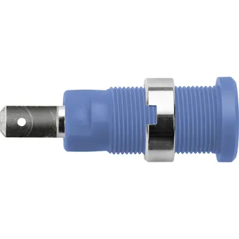 Krokosvorka Schützinger bezpečnostní vestavná zásuvka 4 mm modrá 1 ks