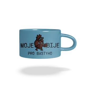 Bastard Moje srdce bije hrnek makronka Blue Macaron