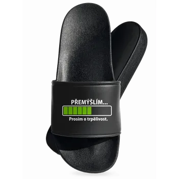 Pánské pantofle Bastard Přemýšlím pantofle Black