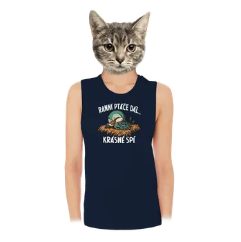 Bastard Ranní ptáče spí dámské tílko volné Navy